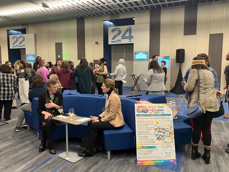 Presenters prepare to pitch the Accelerate audience.