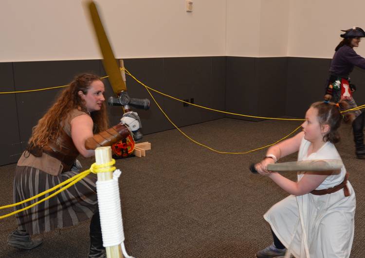 Foam fighting at FAN EXPO Cleveland 2026.