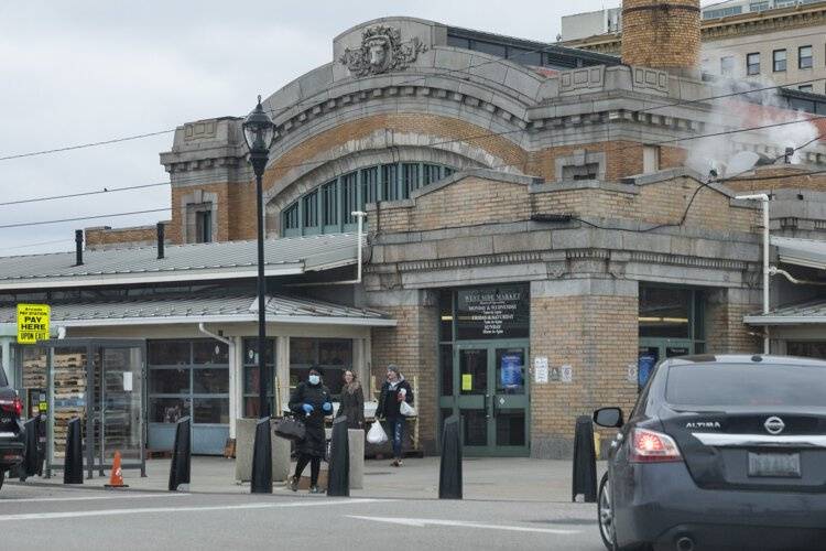 The West Side Market front entrance.