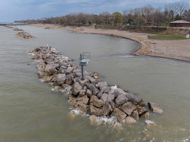 The Lake Erie Coast by Euclid Beach.