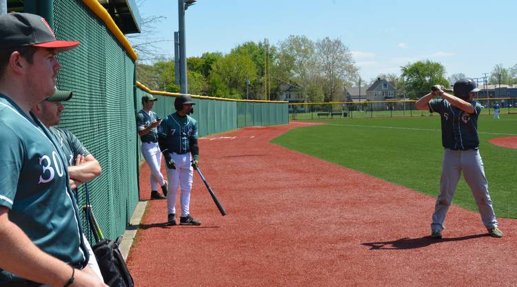 It was a beautiful day for a baseball game at League Park.