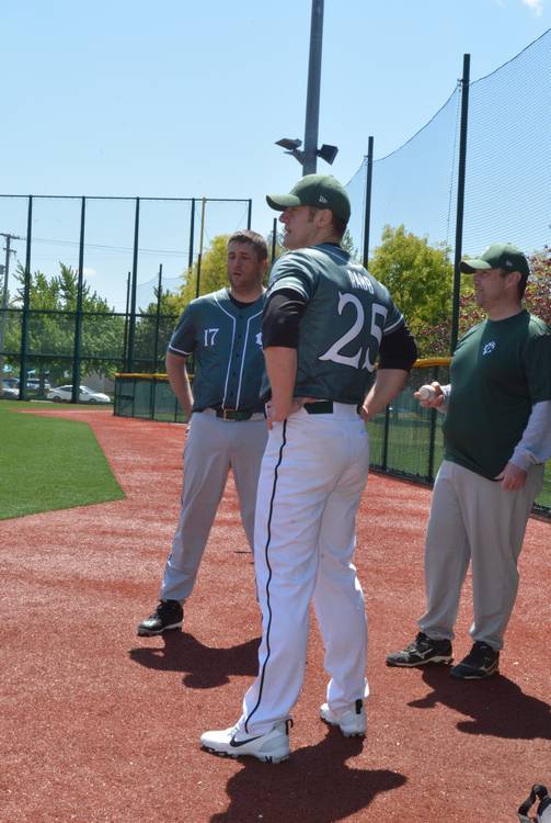 Watching the Forest City Baseball Club scrimmage at League Park.