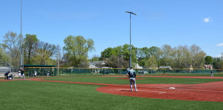 It was a beautiful day for a baseball game at League Park.