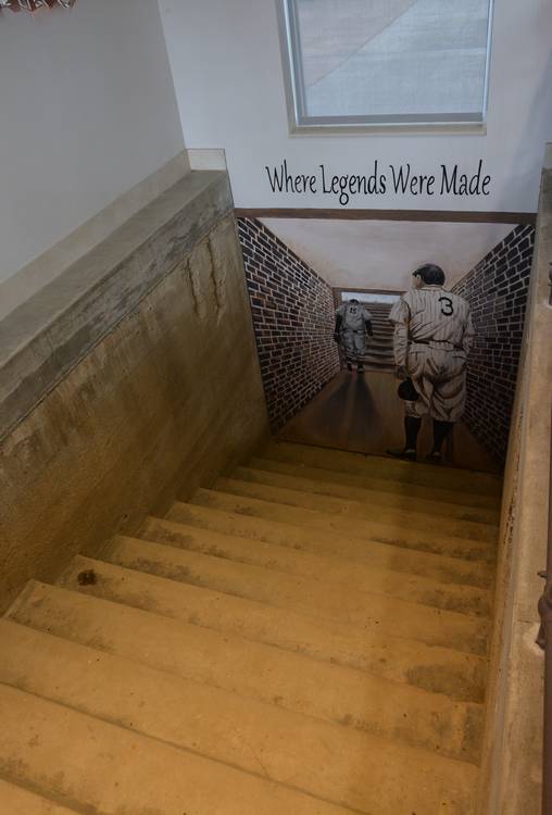 The original stairway to the tunnels that led to the dugouts.
