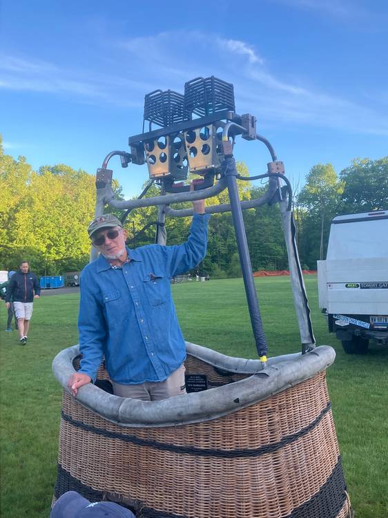Jim Makowaki, the pilot of the 'All fired up' hot air balloon.