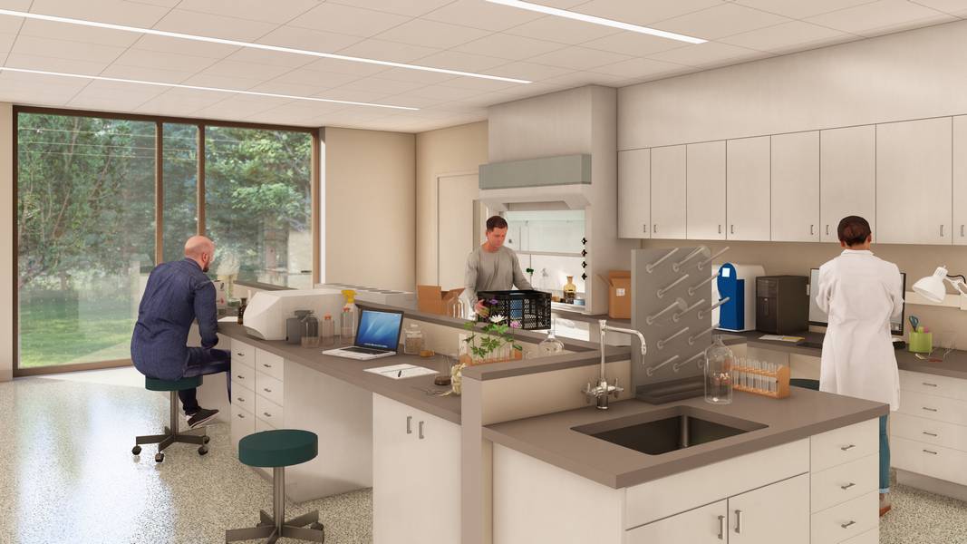 The lab in the Long Center for Plant & Environmental Science.
