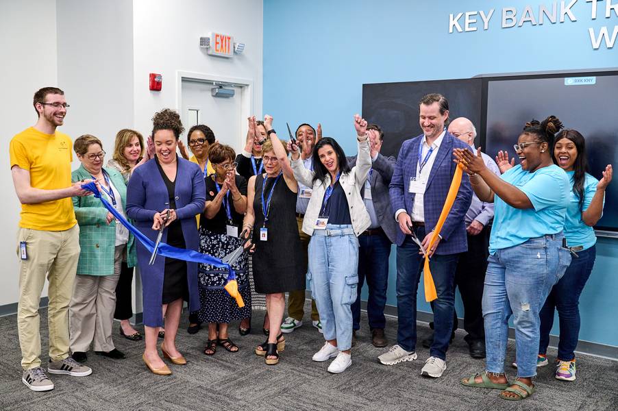 The 2025 ribbon cutting of Towards Employment's new offices in the St. Clair Superior neighborhood.