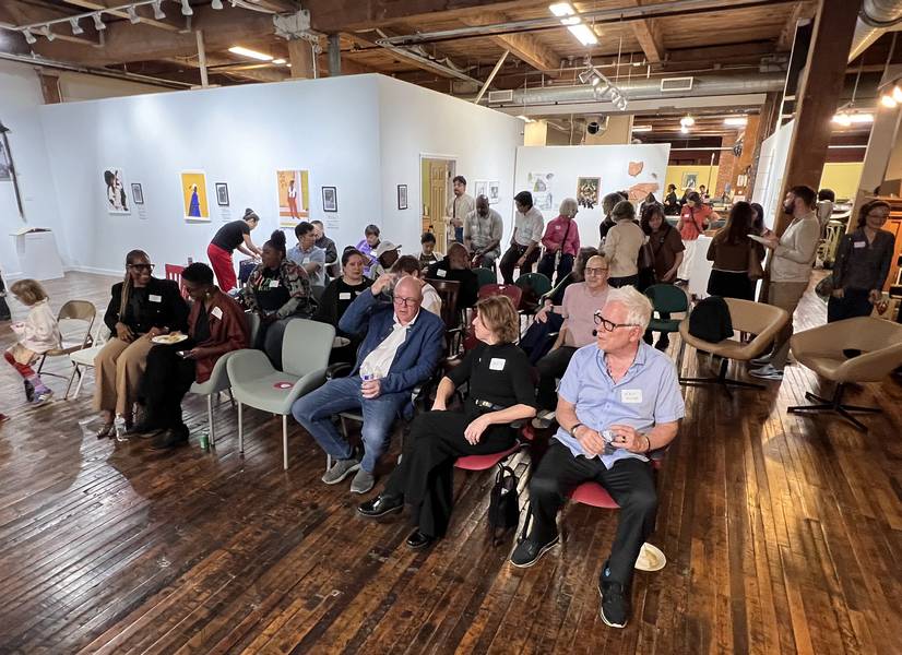 About 100 artists and art supporters attended the Northeast Ohio Asian American Arts launch party at Zygote Press.
