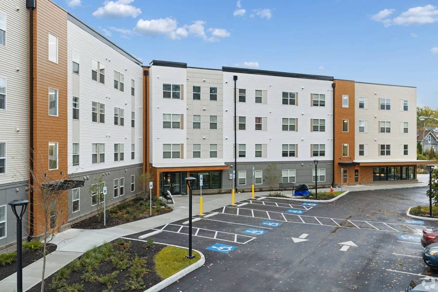 Cleveland Heights city officials and developers celebrated the completion of Nobility Court with a ribbon cutting.