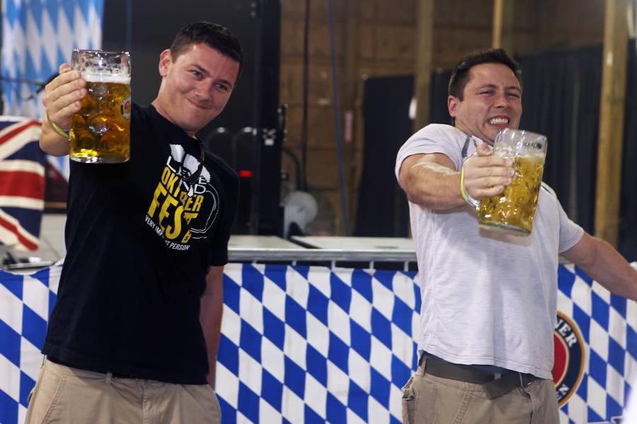 The stein holding competition.