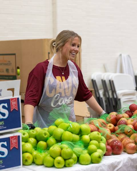 An average of 8,000 pounds of food is distributed at each Community Market,  which works out be approximately 6,700 meals.