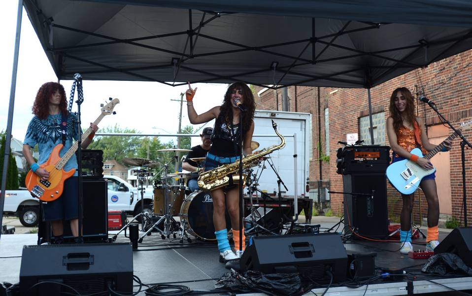 Sabon providing some energetic ska/punk on the Tucker Ellis stage.