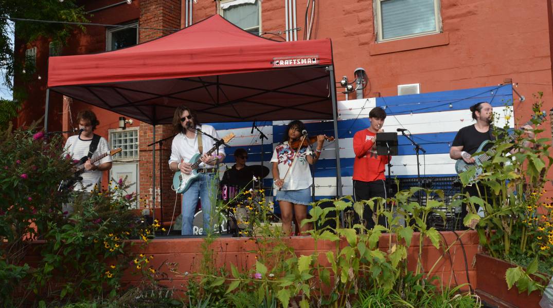 Rellick jamming out on the Blue Windmill stage.