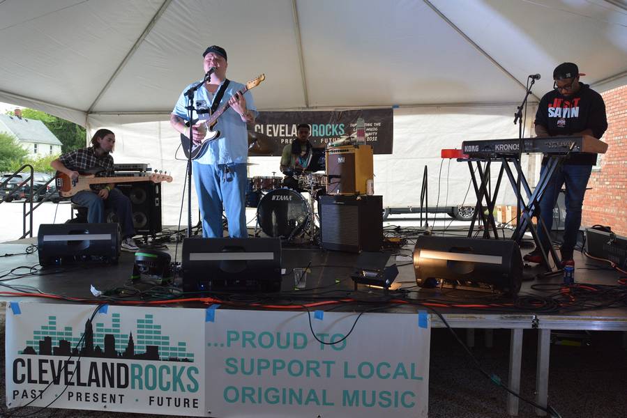 Collin Miller & The Brother Nature giving the crowd a dose of soulful rock on the Beachland Stage.