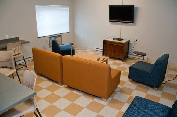 Student lounge in the Euclid-115 building