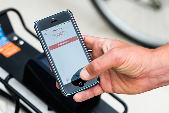 Enter the bike number into the app