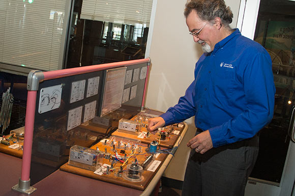 Dante Centuori with Breadboard Circuit Bench