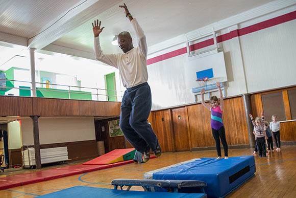 Todd Kennedy's tumbling class at Franklin Circle Christian Church