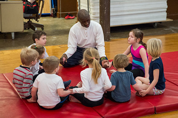 Todd Kennedy's tumbling class at Franklin Circle Christian Church