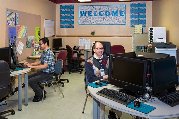 Computer room at the LGBT Center of Greater Cleveland