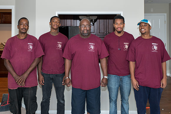 Precision 1st crew L-R Marvin and Marcus Rembert Ameer Washington and his son Ameer and Marcus Lewis