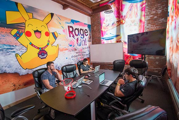 The Rage On crew in conference