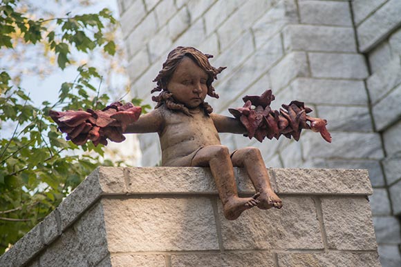 Migration is the sixth art installation at CPL's Eastman Reading Garden by artist Andréa Keys Connell