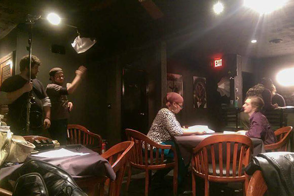 Filmmaker Jasmine Golphin on the set of To New Beginnings