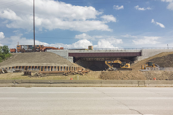 Digging out the underpass in May of 2015