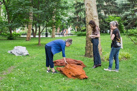 From Image Objects, Public Art Fund installation, New York, NY curated by Andria Hickey - artist Alice Channer