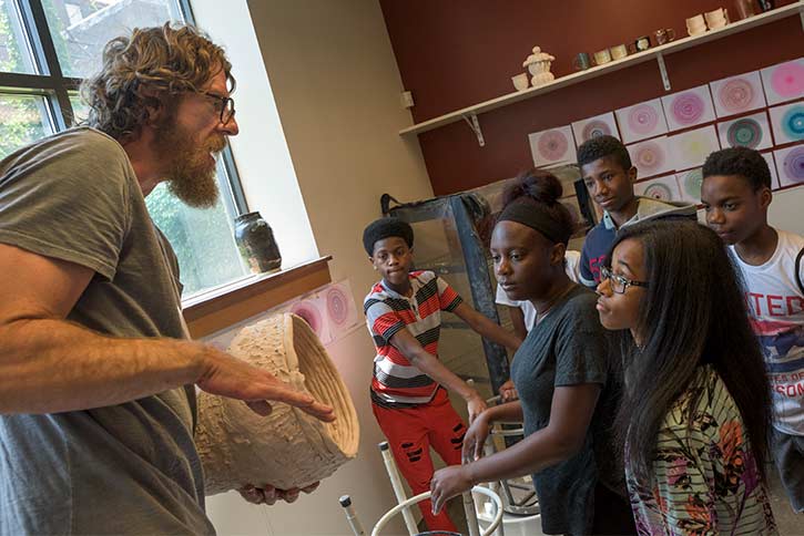 Ceramics class with instructor Billy Ritter