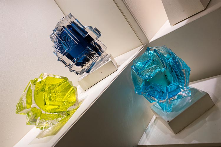 Architectural blown glass by Michael Mikula of MidTown Glass Studio