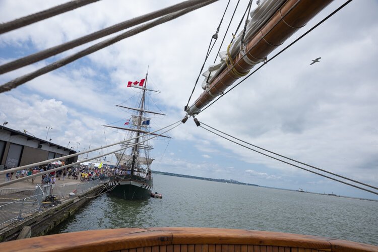 On board the Empire sandy, Canada’s largest Tall Ship. It served in the Atlantic, Mediterranean and Indian oceans during World War II