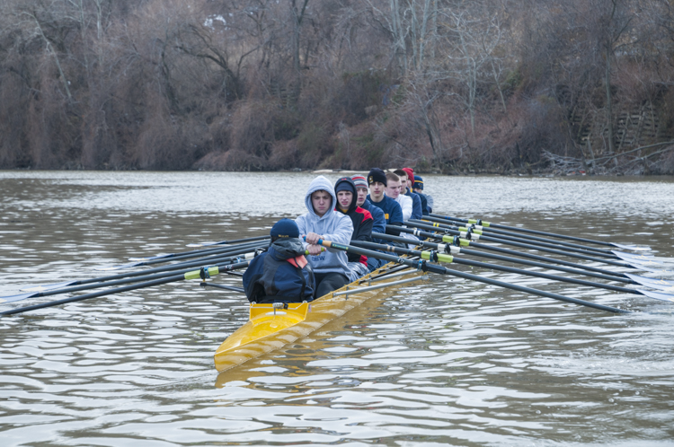 St. Ignatious rowing team at Rivergate Rowing Park in 2011