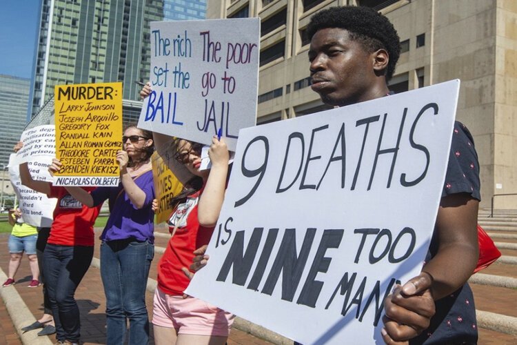 Coalition to Stop the Inhumanity action at the county jail in May