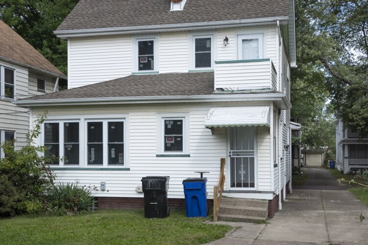 Rear view of the fully rehabbed house at 6902 Indiana Ave.