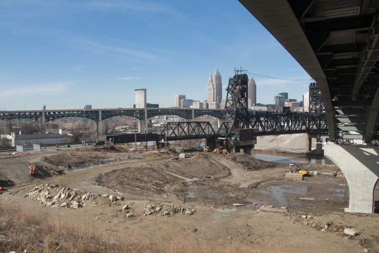 The Lake Link Trail under construction in 2014.