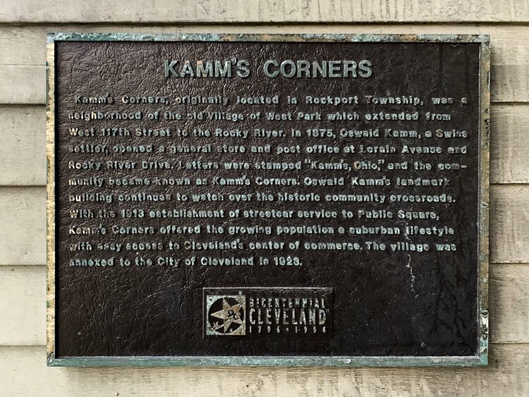Historical plaque at the The Kamm Building
