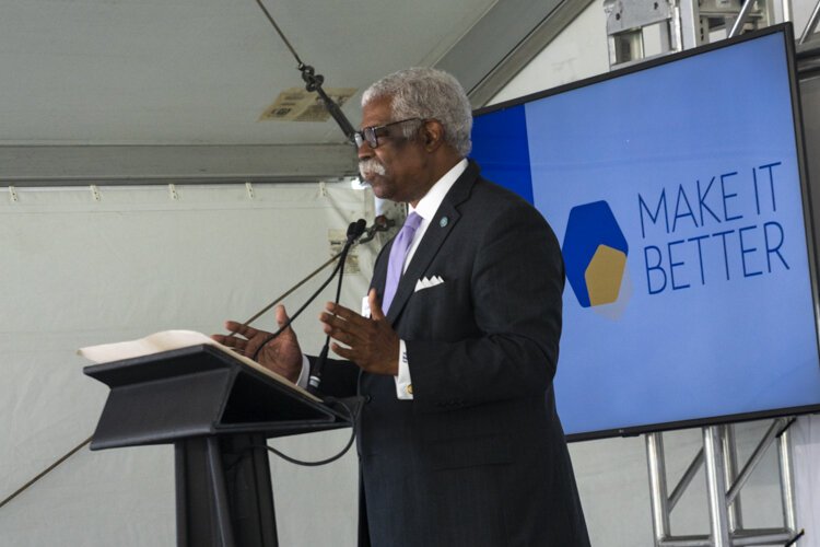 William Gary of Cuyahoga Community College speaks at the MAGNET Launch Event