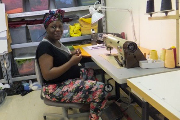 Refugees learn the art of industrial sewing in Esperanza’s training program
