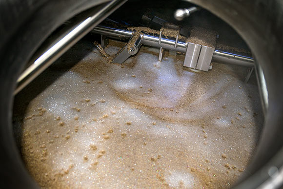 Inside one of the fermentation tanks at  The Palace of Fermentation