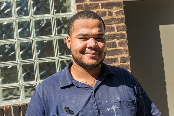 De’Anthony Harris, went through the culinary class and is now the RA for the dorms and does jobs around the campus