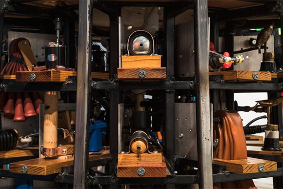 Mark Mothersbaugh: Myopia, Orchestrion (detail), Museum of Contemporary Art, Cleveland, 2016