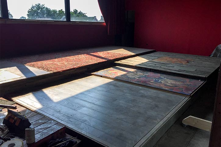 One of the stages inlaid with the artwork of Gadi Zamir