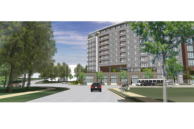 Top of the Hill - View looking north along South Overlook Road