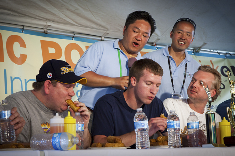 Egg roll eating contest