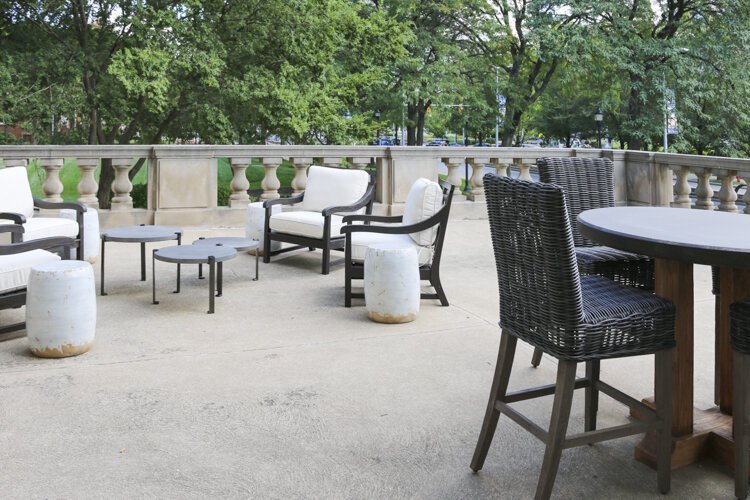 The new Lotus Club at Severance Hall also provides access to the adjoining David and Barbara Jacobs Terrace.