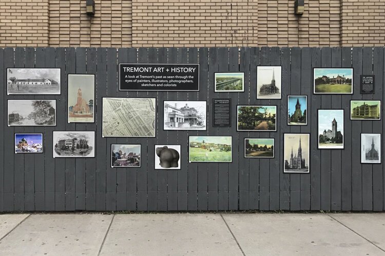 The outdoor Art + History Museum showcases more than 40 historic images of Tremont.