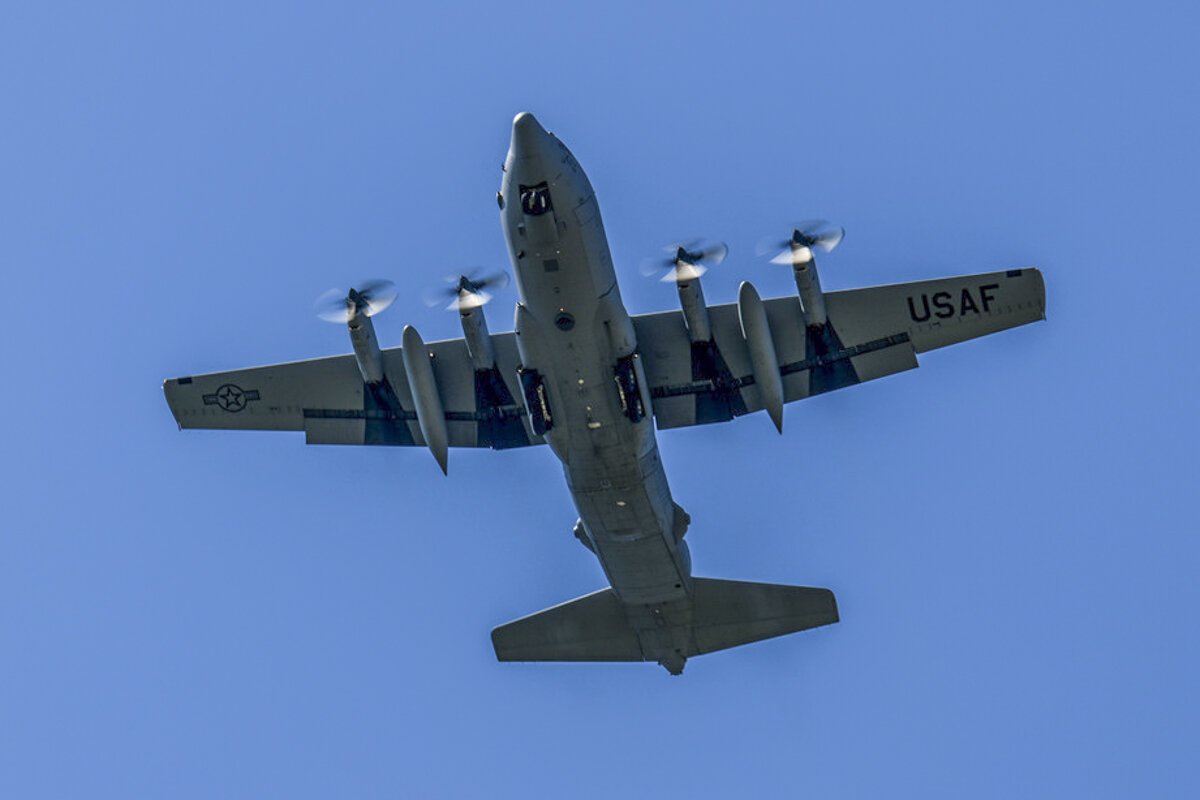 A C-130 Hercules assigned to the Air Force Reserve 757th Airlift Squadron.