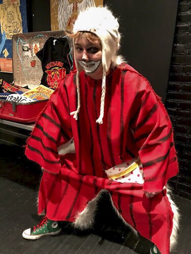 A Wizbang clown at the Feb. 1 performance at Cleveland Public Theatre.